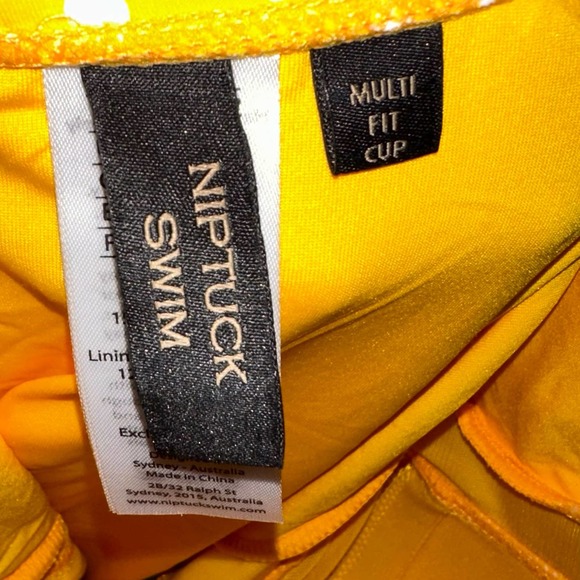 SOLD 💕NWT Niptuck Swim Yellow Polka Dot Slimming Joanne One Piece Swimsuit - Picture 4 of 15